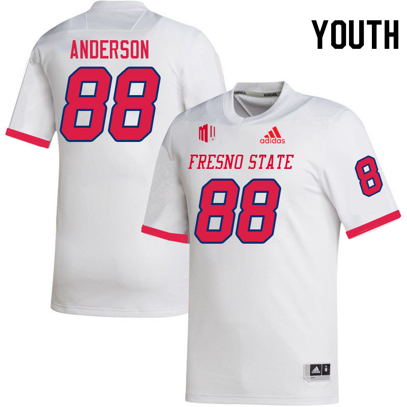 Youth #88 Richie Anderson Fresno State Bulldogs College Football Jerseys Stitched Sale-White